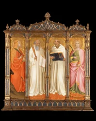 St. Maria Magdalena, St. Benedictus, St. Bernardus van Clairveaux en St. Catharina van Alexandrië
